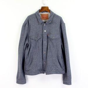 Vintage Levi’s 90s Knit Cotton Button Down Collar Jacket Size extra Large